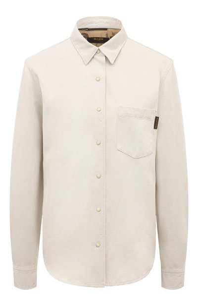 Женская рубашка из хлопка и льна MOORER, арт. ALIZE-25 ECRU