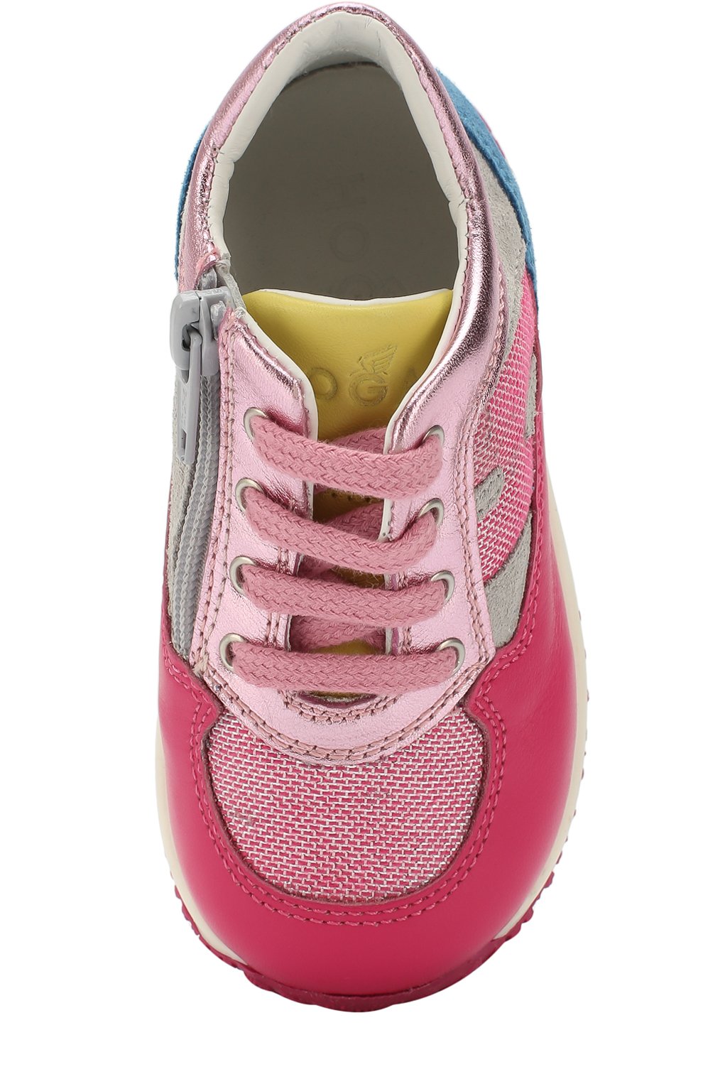 Кожаные кроссовки с замшевой отделкой на толстой подошве HOGAN, арт. HXT09200240IBM0KLE, фото 4