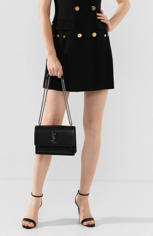 Сумка Sunset Monogram medium Saint Laurent 442906/D420N Чёрный  442906/D420N Фото 2