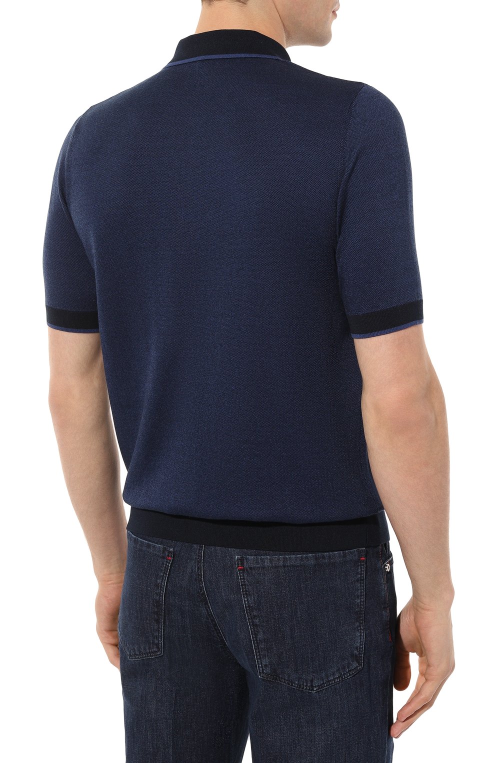 Поло из хлопка и шелка ZILLI, арт. MBZ-PZ032-TW0T1/MC01, фото 4