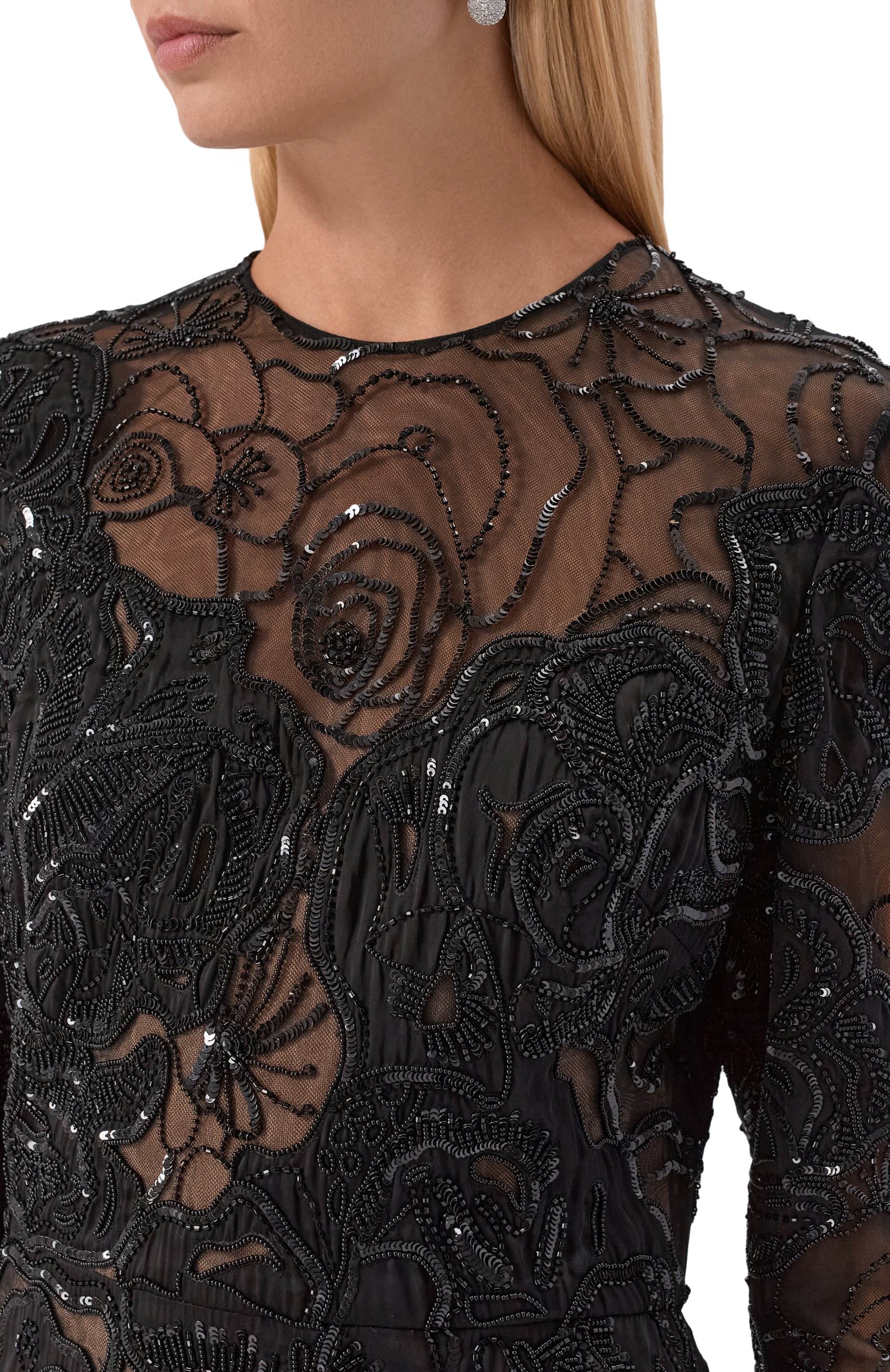 Платье ELIE SAAB черного цвета по цене 2145000 руб., арт. D0822NP25/BE037, фото 4 Платье ELIE SAAB, арт. D0822NP25/BE037, фото 4