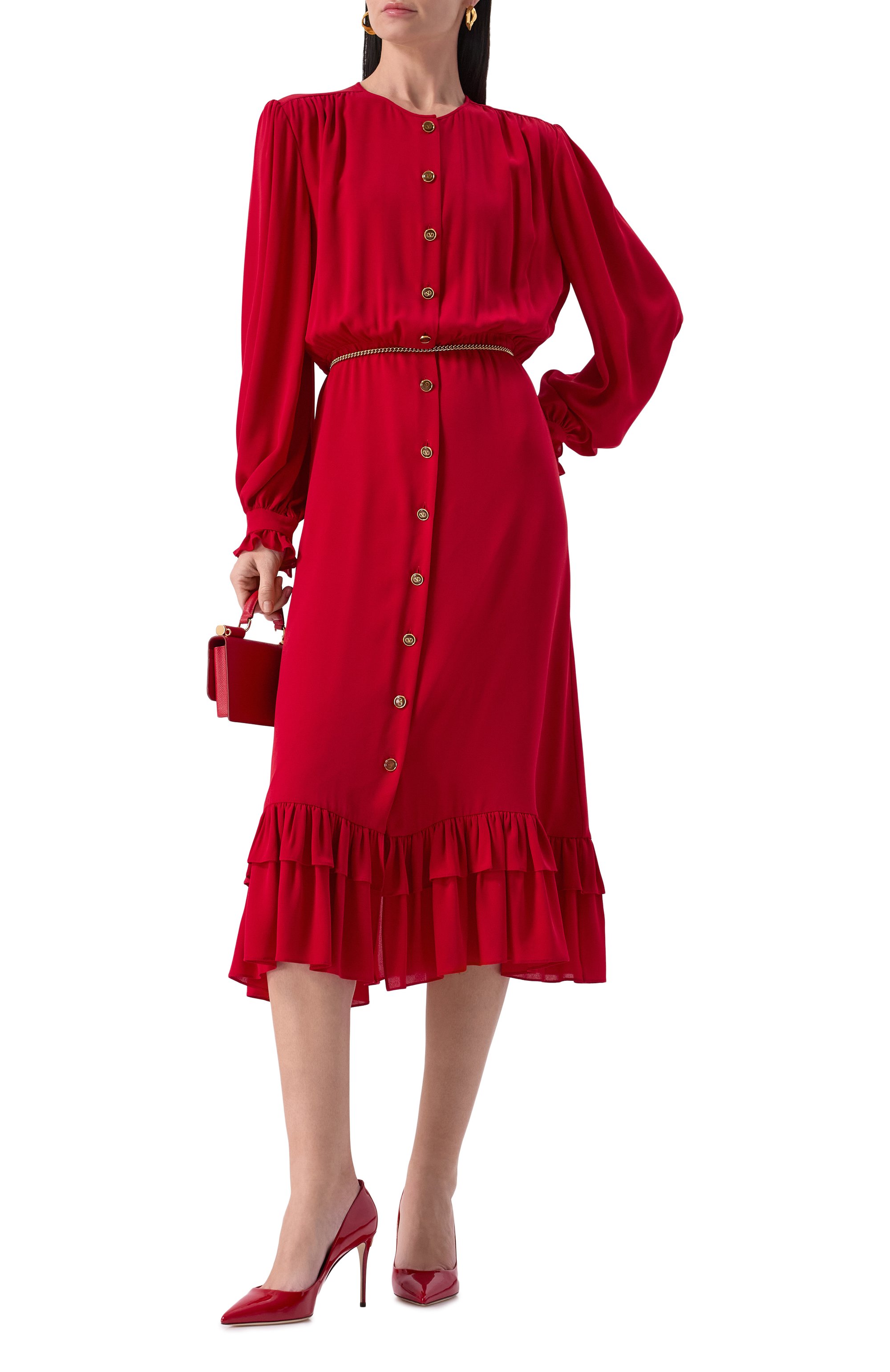 Шелковое платье VALENTINO, арт. 6B3VAF011MH, фото 2