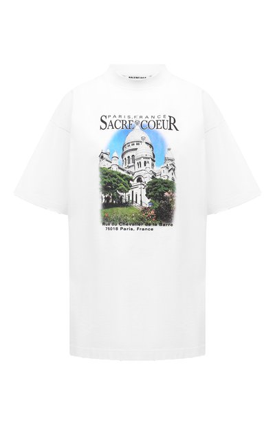 Женская хлопковая футболка BALENCIAGA, арт. 641590/TJVH8