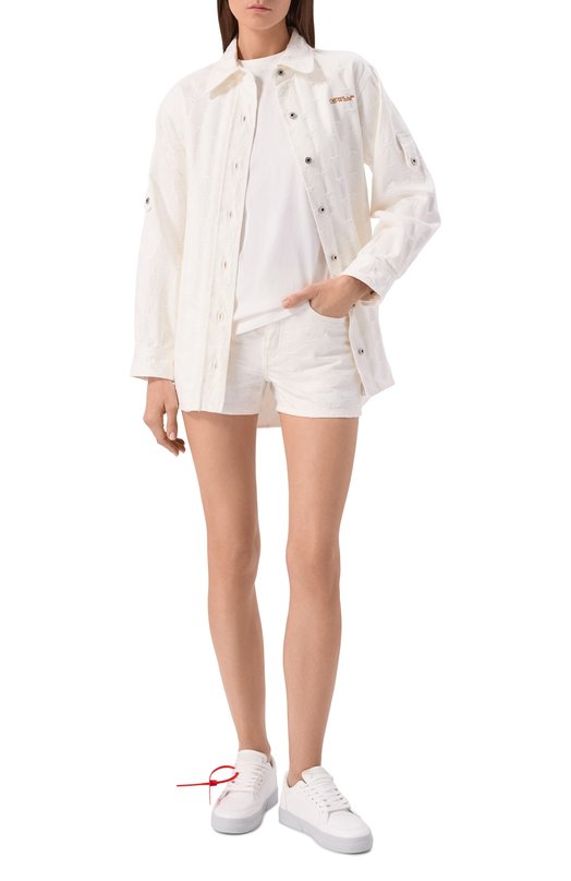 Джинсовые шорты Off-White 0WYC019S26DEN001 Белый  0WYC019S26DEN001 Фото 2