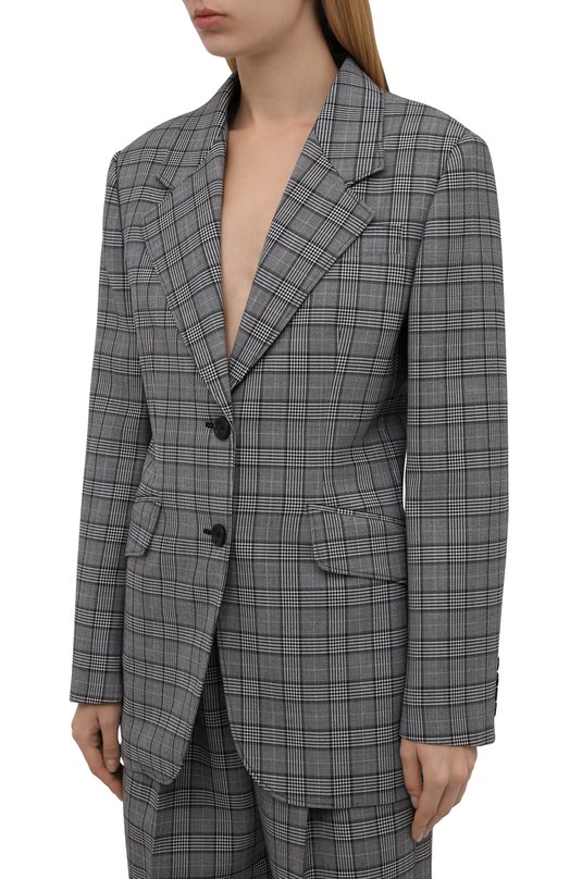 Шерстяной жакет Miu Miu MH1701-087-F0002 Серый  MH1701-087-F0002 Фото 3