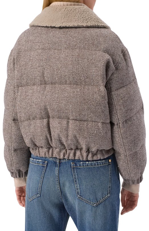 Двусторонний пуховик Brunello Cucinelli MG5297744 Коричневый  MG5297744 Фото 4