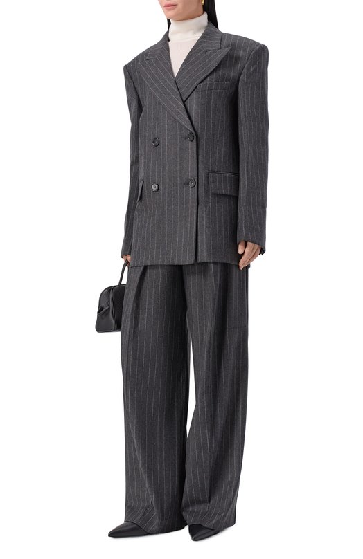 Брюки из шерсти и вискозы Sportmax BELGI01234 Серый  BELGI01234 Фото 2