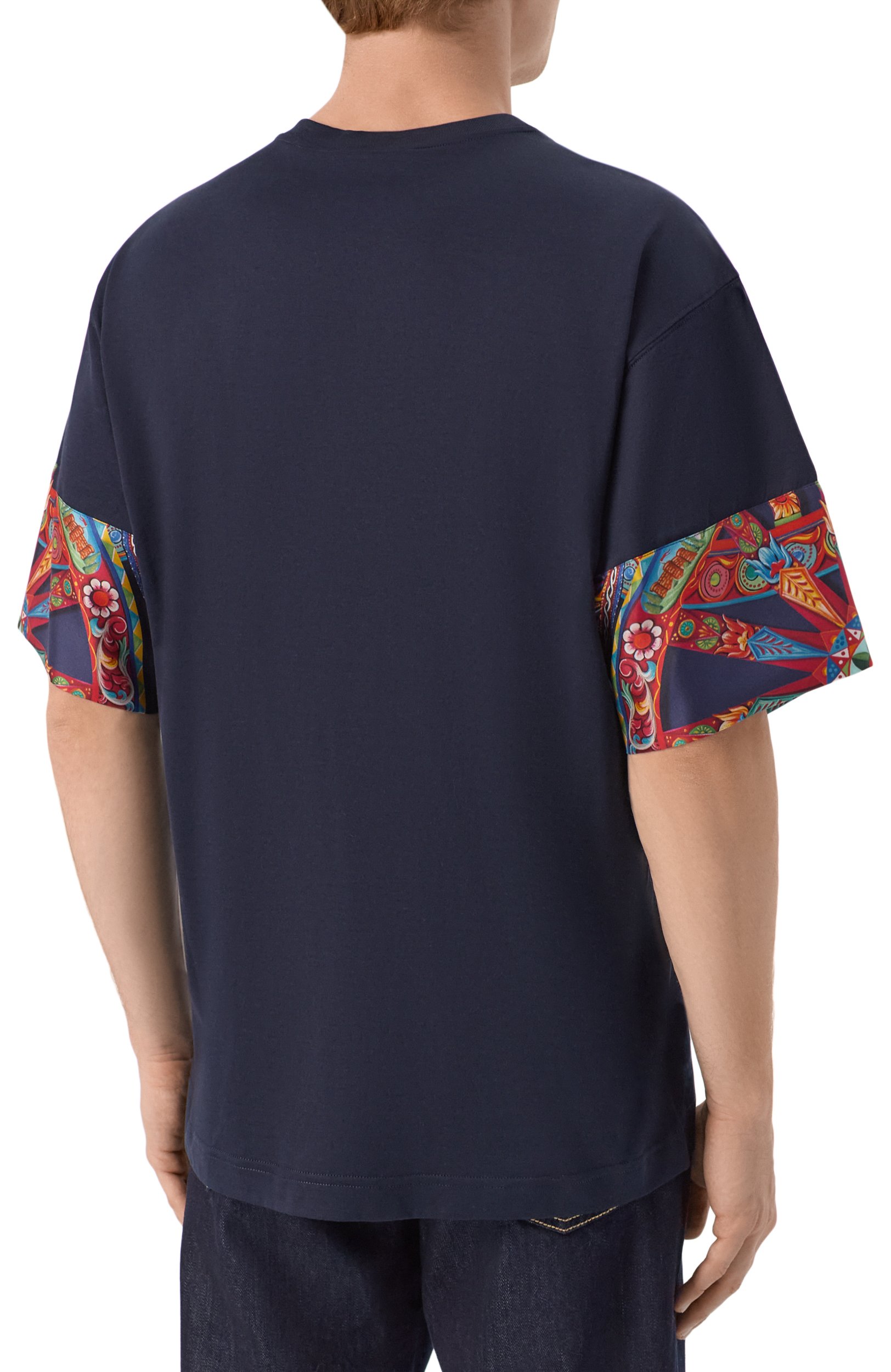 Футболка из хлопка и шелка DOLCE & GABBANA, арт. G8SB2T/G7P6A, фото 4