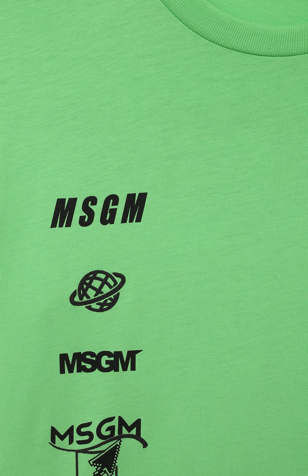 Хлопковая футболка MSGM KIDS, арт. MS028877, фото 3