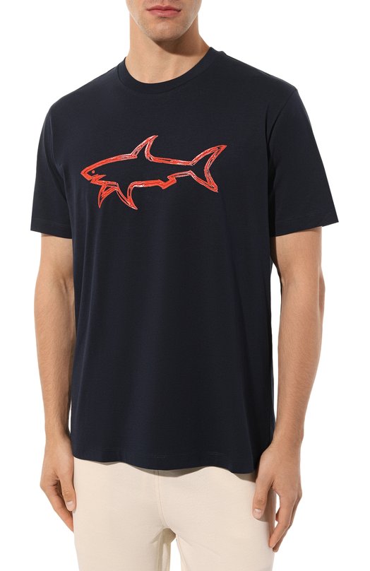 Хлопковая футболка Paul&Shark 12311633 Синий  12311633 Фото 3