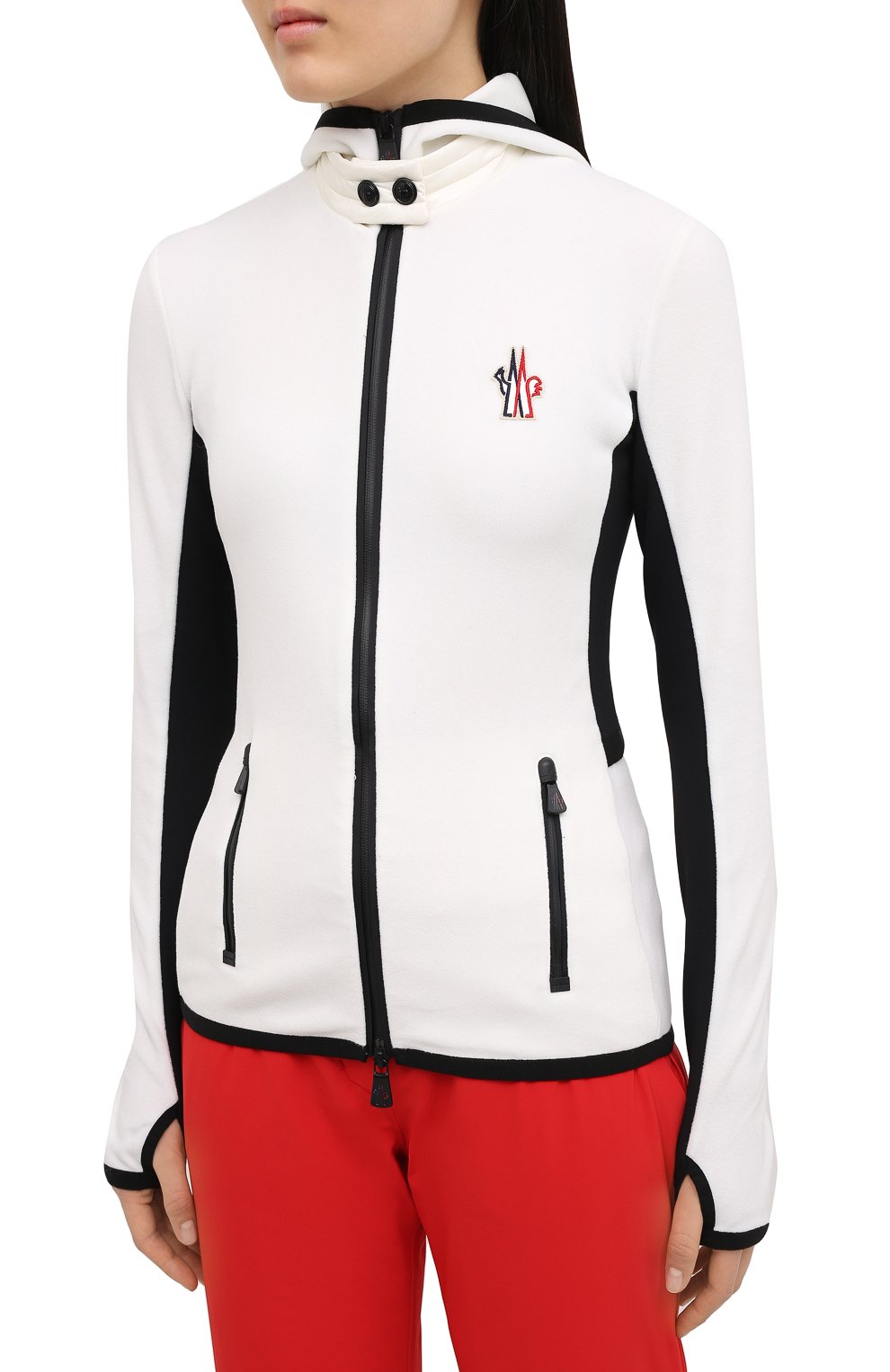 Кардиган MONCLER черно-белого цвета по цене 63000 руб., арт. F2-098-8G710-00-80093, фото 3 Кардиган MONCLER, арт. F2-098-8G710-00-80093, фото 3