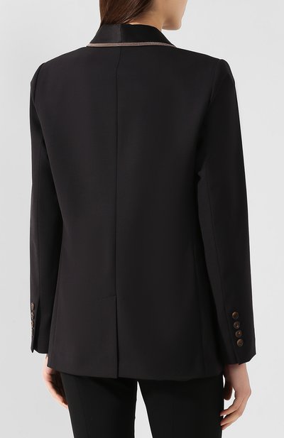 Шерстяной жакет BRUNELLO CUCINELLI черного цвета по цене 299500 руб., арт. M0W078474, фото 4 Шерстяной жакет BRUNELLO CUCINELLI, арт. M0W078474, фото 4