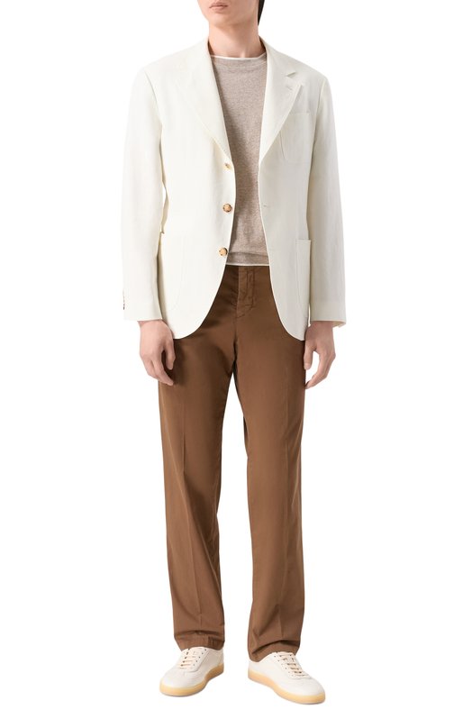 Льняной пиджак Brunello Cucinelli MW4317BND Белый  MW4317BND Фото 2