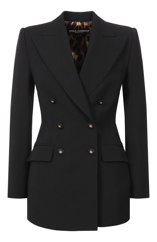 Шерстяной жакет Dolce & Gabbana F29QFT/GDDPS Чёрный F29QFT/GDDPS