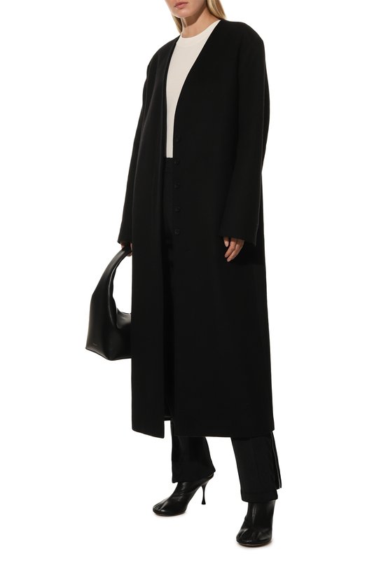 Пальто из шерсти и кашемира Agreeg 14010478 Чёрный  14010478 Фото 2