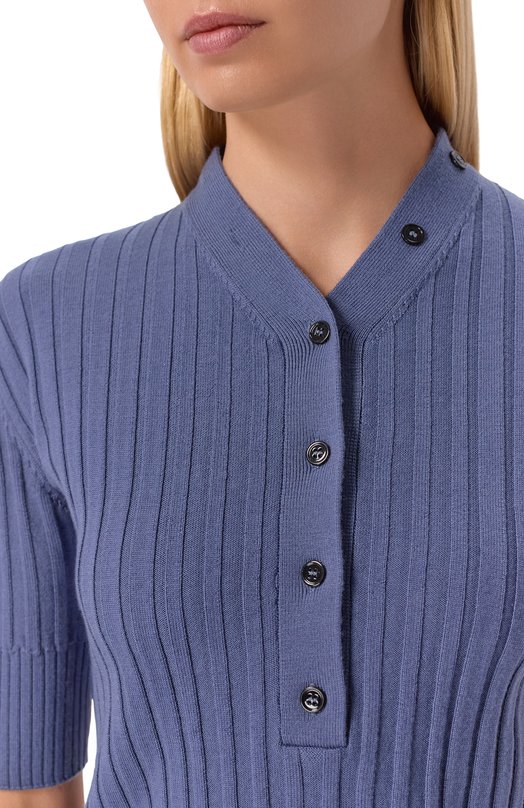 Шерстяной пуловер Iro WP12LUNEA Синий  WP12LUNEA Фото 5