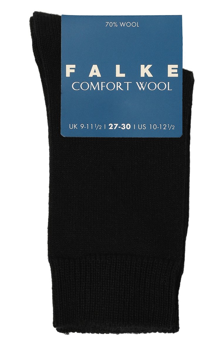 Детские носки из шерсти и хлопка FALKE черного цвета, арт. 10488 | Фото 1 (Нос: Не проставлено; Материал: Текстиль, Шерсть; Мальчики Кросс-КТ: Носки)