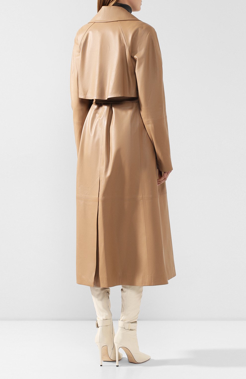 Кожаное пальто ZIMMERMANN бежевого цвета по цене 367500 руб., арт. 6590JESP, фото 4 Кожаное пальто ZIMMERMANN, арт. 6590JESP, фото 4