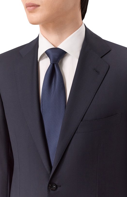 Шелковый галстук Brioni 062I00/PZ416 Синий  062I00/PZ416 Фото 2