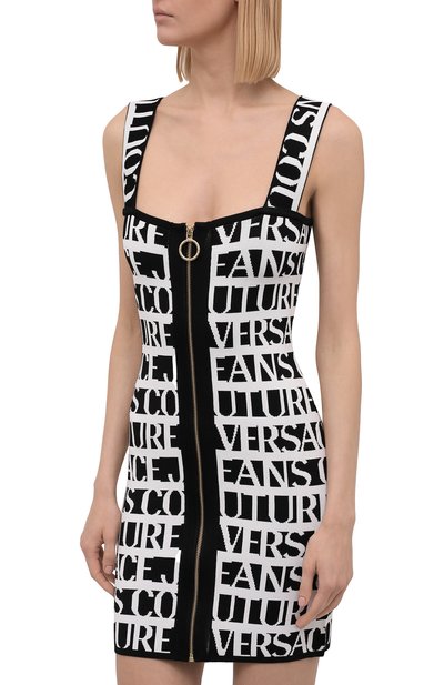 Платье из вискозы VERSACE JEANS COUTURE, арт. 71HA0824-71DPM24 FIL. JACQUARD L0G0/CM03N, фото 3