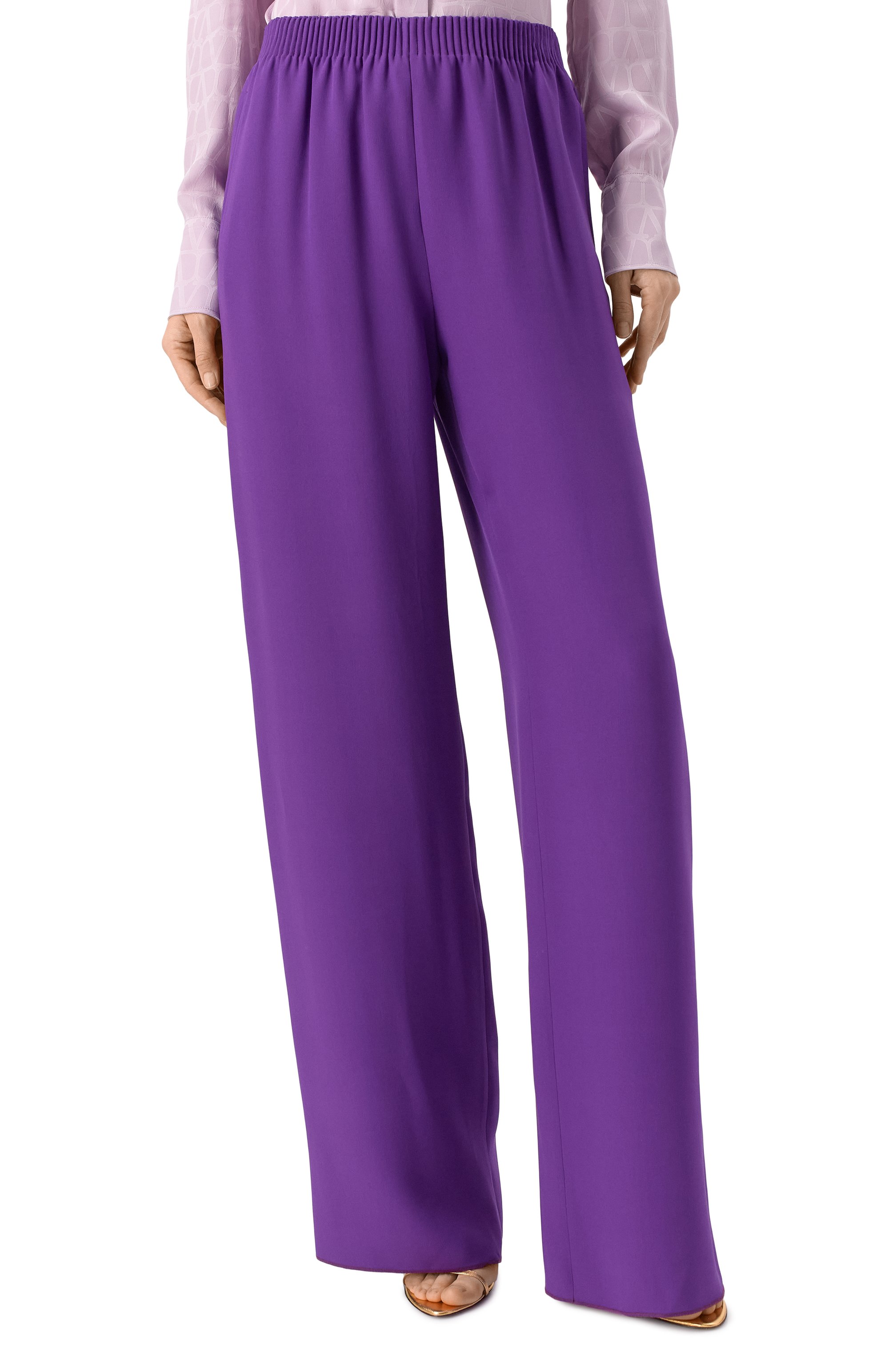 Шелковые брюки VALENTINO, арт. 6B3RB6861MM, фото 3