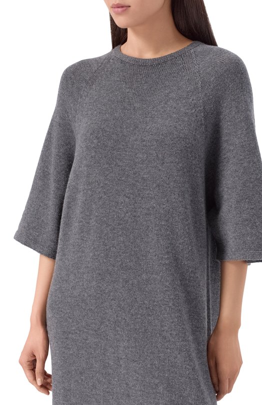 Платье из шерсти и кашемира Emporio Armani EW003196/AF20114/UB115 Серый  EW003196/AF20114/UB115 Фото 5