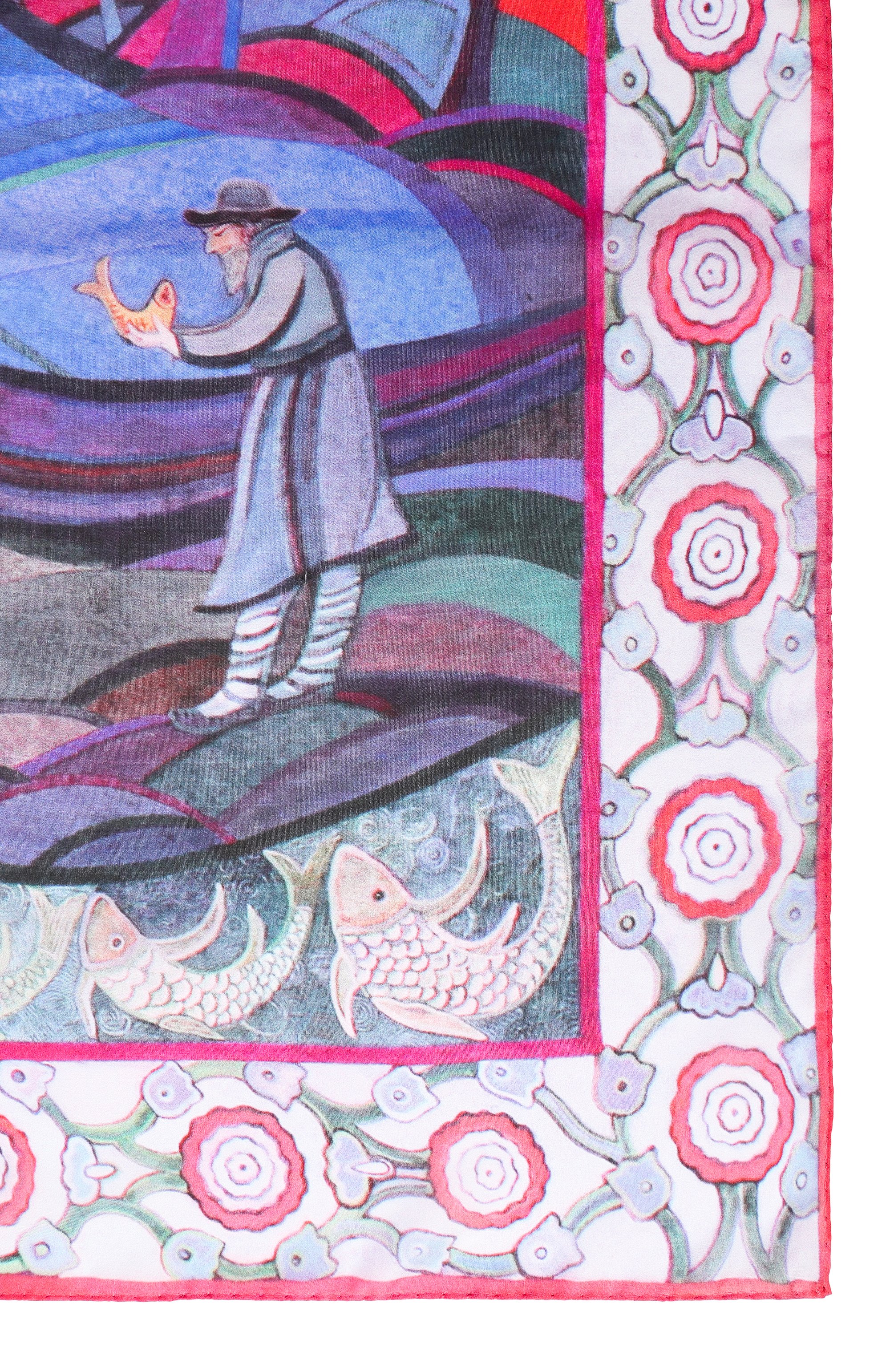 Шелковая шаль с казки пушкина GOURJI, арт. 91156137/715141108, фото 3