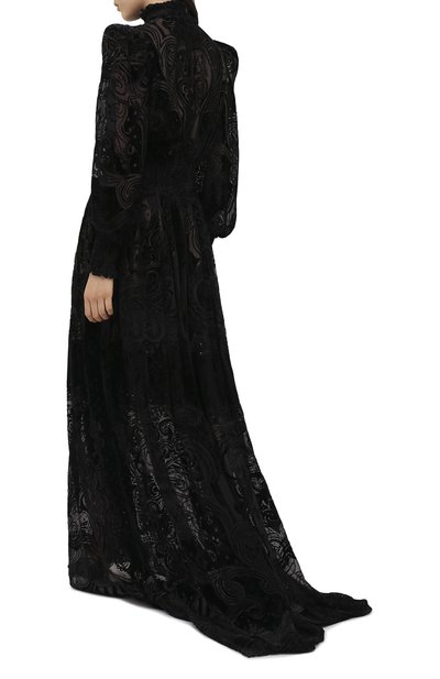 Платье из вискозы и шелка BALMAIN черного цвета по цене 597500 руб., арт. UF16894/V121, фото 4 Платье из вискозы и шелка BALMAIN, арт. UF16894/V121, фото 4