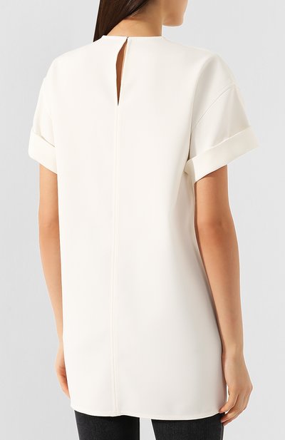 Топ VICTORIA BECKHAM белого цвета по цене 74550 руб., арт. TP TSH 1809 MSS19 B0NDED CREPE, фото 4 Топ VICTORIA BECKHAM, арт. TP TSH 1809 MSS19 B0NDED CREPE, фото 4