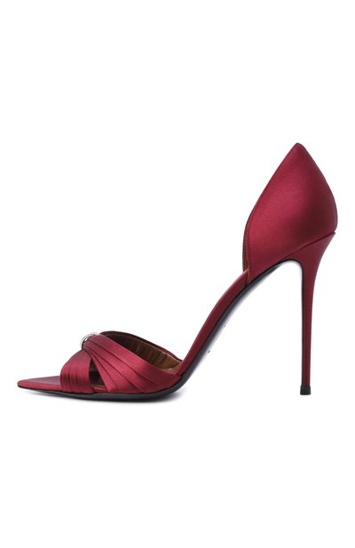 Текстильные босоножки GIUSEPPE ZANOTTI DESIGN бордового цвета по цене 118000 руб., арт. I600010, фото 4 Текстильные босоножки GIUSEPPE ZANOTTI DESIGN, арт. I600010, фото 4