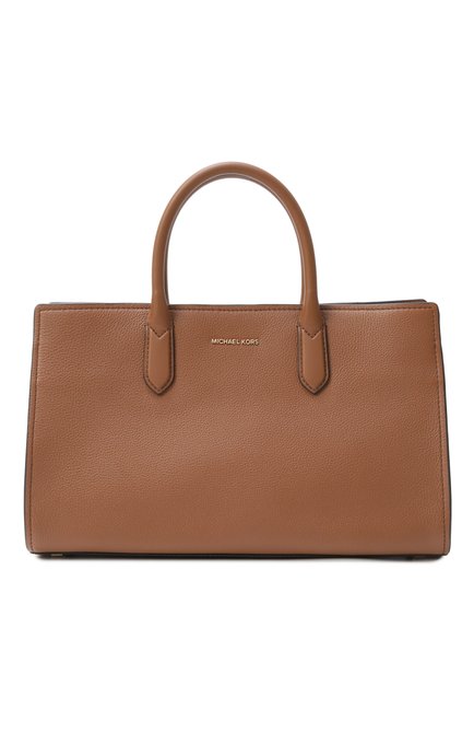 Женская сумка scarlett medium MICHAEL MICHAEL KORS коричневого цвета, арт. 30F4GETS2L | Фото 1 (Материал сплава: Проставлено; Драгоценные камни: Проставлено; Материал: Натуральная кожа; Ремень/цепочка: На ремешке; Размер: medium)