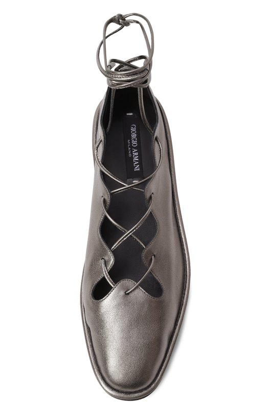 Кожаные балетки Giorgio Armani GW002807/AF24125 Серый  GW002807/AF24125 Фото 6