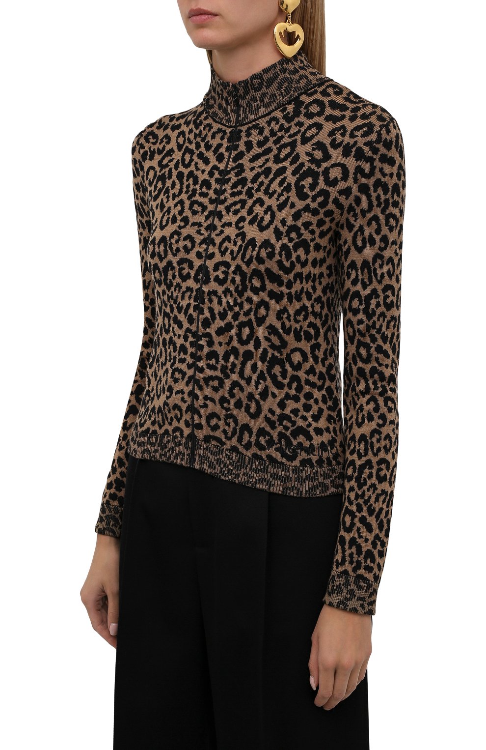 Шерстяной кардиган VALENTINO леопардового цвета по цене 156500 руб., арт. WB3KE00V6MJ, фото 3 Шерстяной кардиган VALENTINO, арт. WB3KE00V6MJ, фото 3