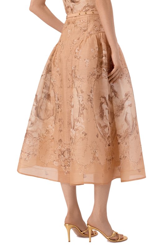 Юбка изо льна и шелка Zimmermann 6915SC261 Бежевый  6915SC261 Фото 4