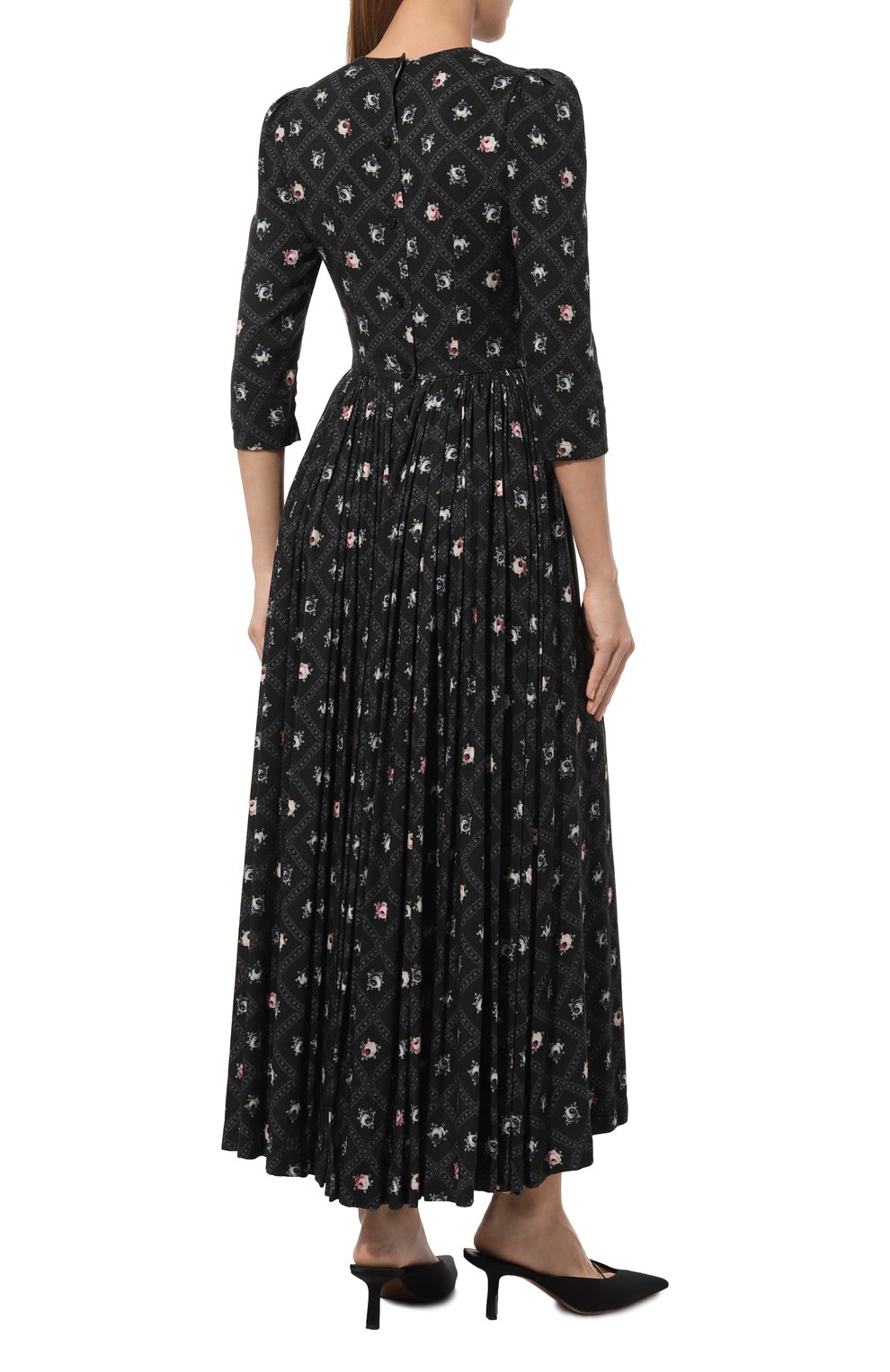 Платье из вискозы ULYANA SERGEENKO черного цвета по цене 95000 руб., арт. ABM001CLASS 2207т19, фото 4 Платье из вискозы ULYANA SERGEENKO, арт. ABM001CLASS 2207т19, фото 4