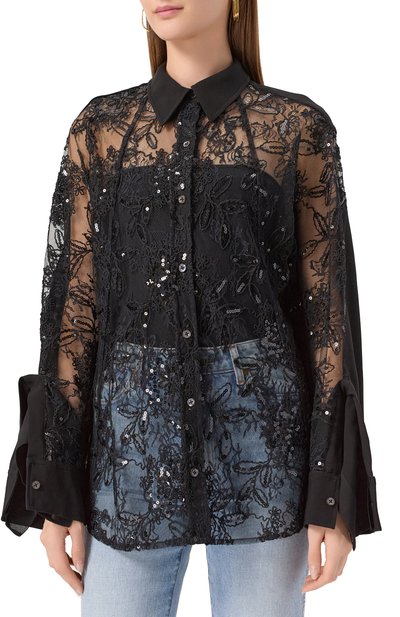 Блузка с отделкой пайетками 3.1 PHILLIP LIM, арт. S252-21687SQL, фото 3