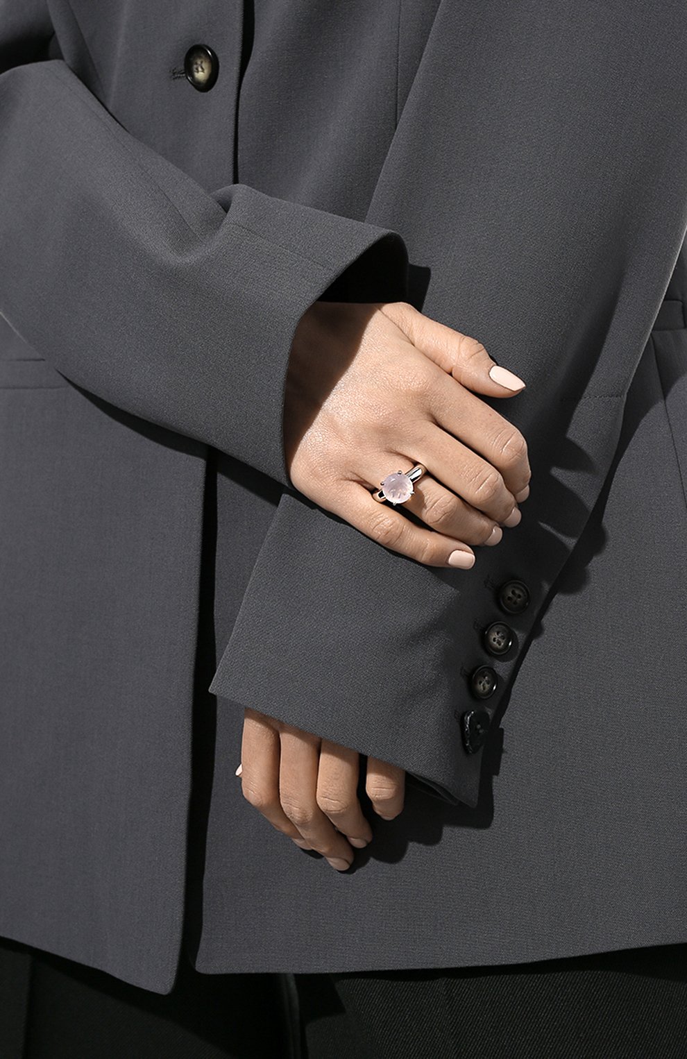 Кольцо cartoon ring с розовым кварцем MOONKA, арт. cr-r-qrz, фото 2