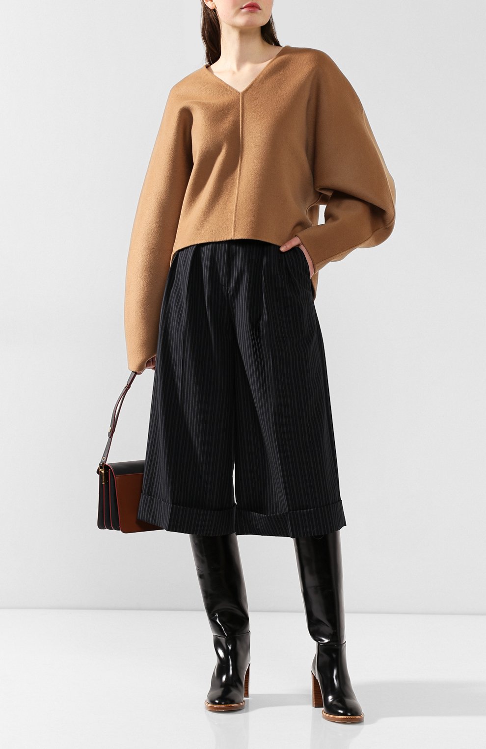 Шерстяные брюки JM STUDIO синего цвета по цене 17980 руб., арт. FW192012, фото 2 Шерстяные брюки JM STUDIO, арт. FW192012, фото 2