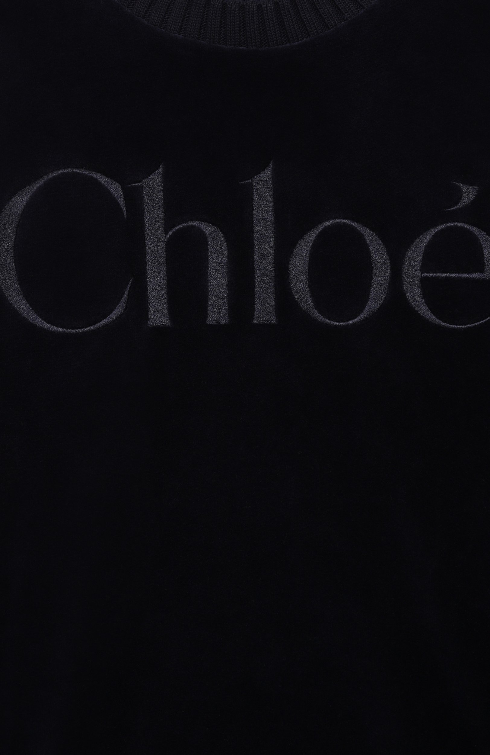 Хлопковый свитшот CHLOÉ темно-синего цвета по цене 28900 руб., арт. C21285, фото 3 Хлопковый свитшот CHLOÉ, арт. C21285, фото 3