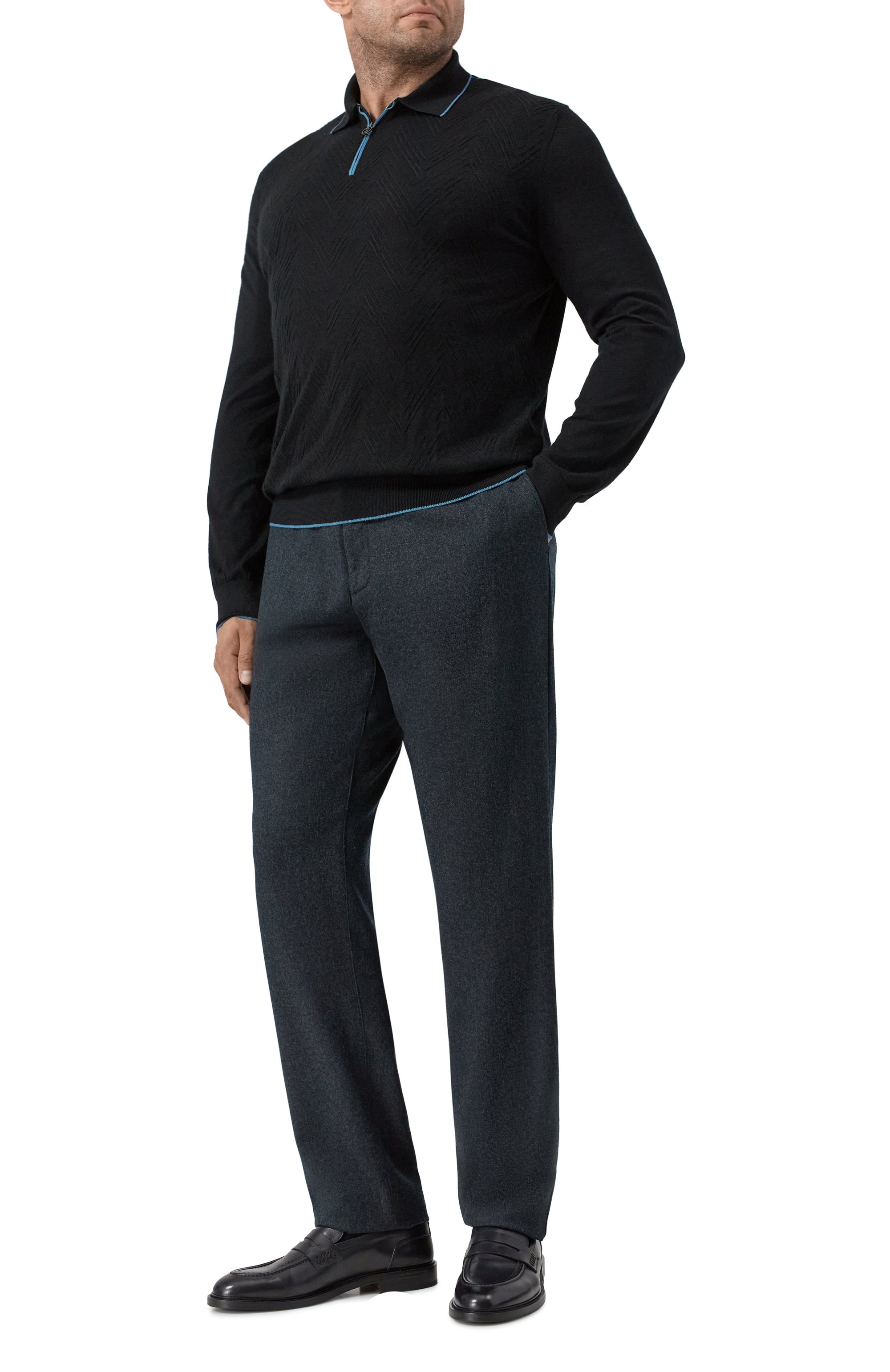 Шерстяные брюки CANALI, арт. V1659G/AR03472, фото 2