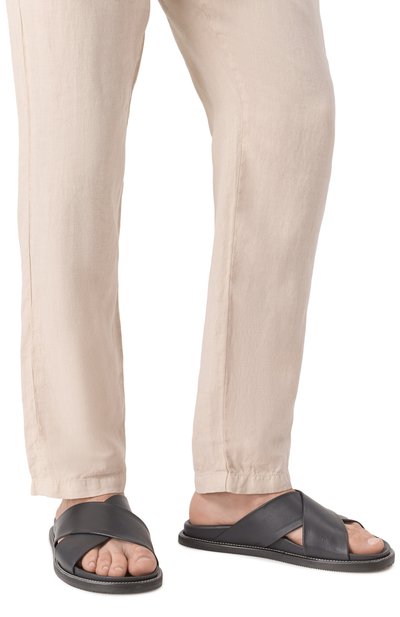 Кожаные шлепанцы PAUL&SHARK, арт. 25418010, фото 3