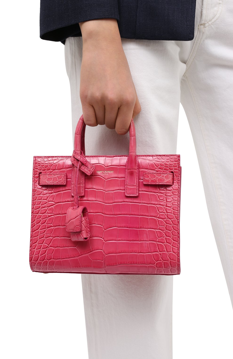 Сумка sac de jour из кожи крокодила SAINT LAURENT, арт. 340778/E5V0K, фото 2