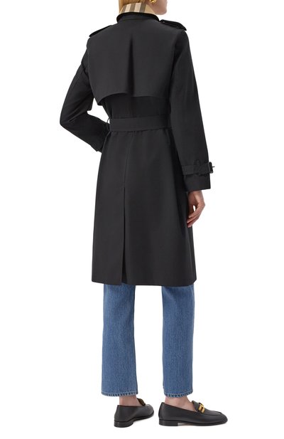 Хлопковый тренч BURBERRY черного цвета по цене 346500 руб., арт. 8089811, фото 4 Хлопковый тренч BURBERRY, арт. 8089811, фото 4