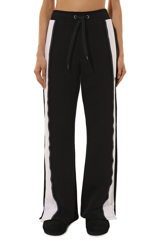 Хлопковые брюки Moschino A6809/4424 Чёрно-белый  A6809/4424 Фото 3