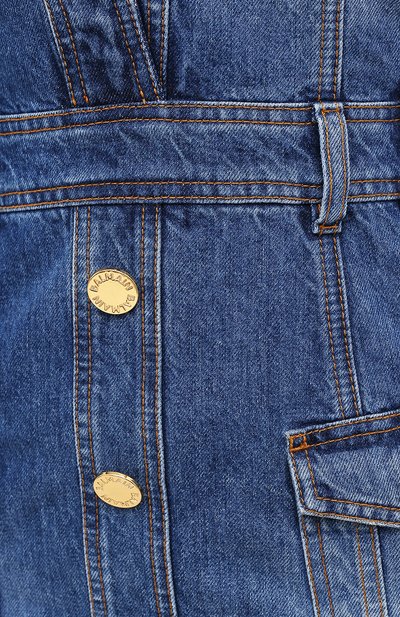 Джинсовое платье BALMAIN синего цвета по цене 190500 руб., арт. UF16132/D057, фото 5 Джинсовое платье BALMAIN, арт. UF16132/D057, фото 5