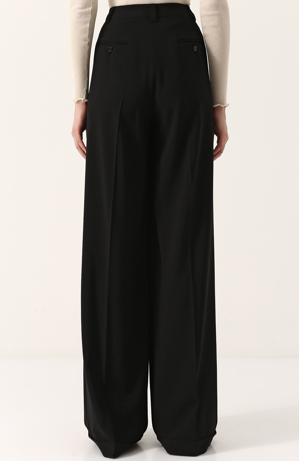 Однотонные шерстяные брюки со стрелками MICHAEL KORS COLLECTION, арт. KRK/202LKK020, фото 4