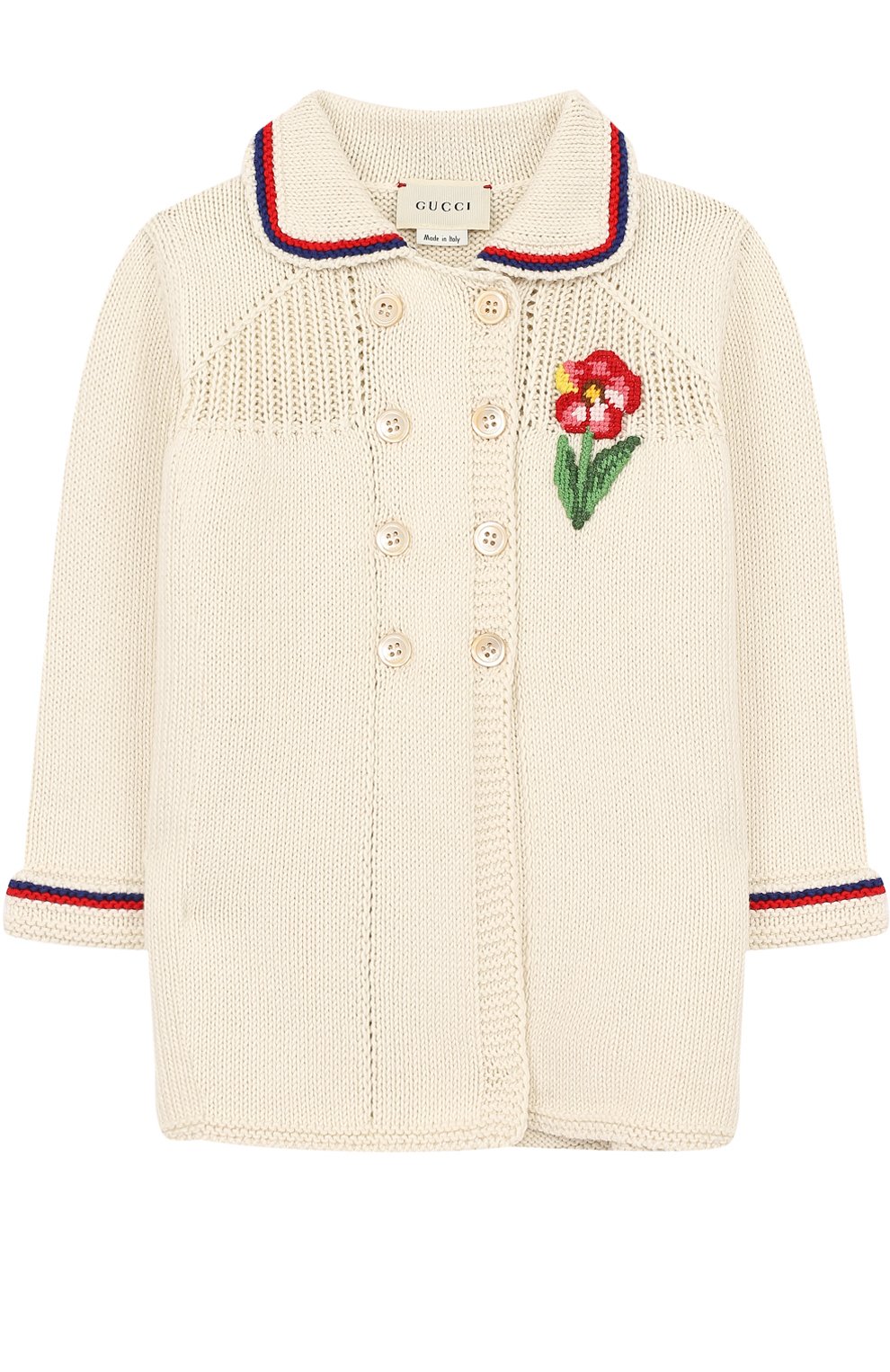 Двубортный шерстяной кардиган с вышивкой GUCCI, арт. 503233/X3L78, фото 1