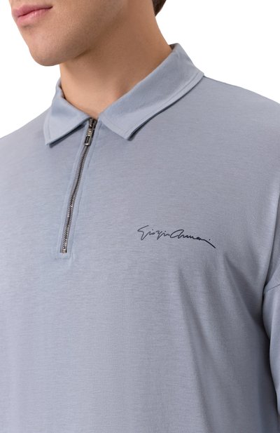Поло из лиоцелла и хлопка GIORGIO ARMANI, арт. 3DSF53/SJCBZ, фото 5