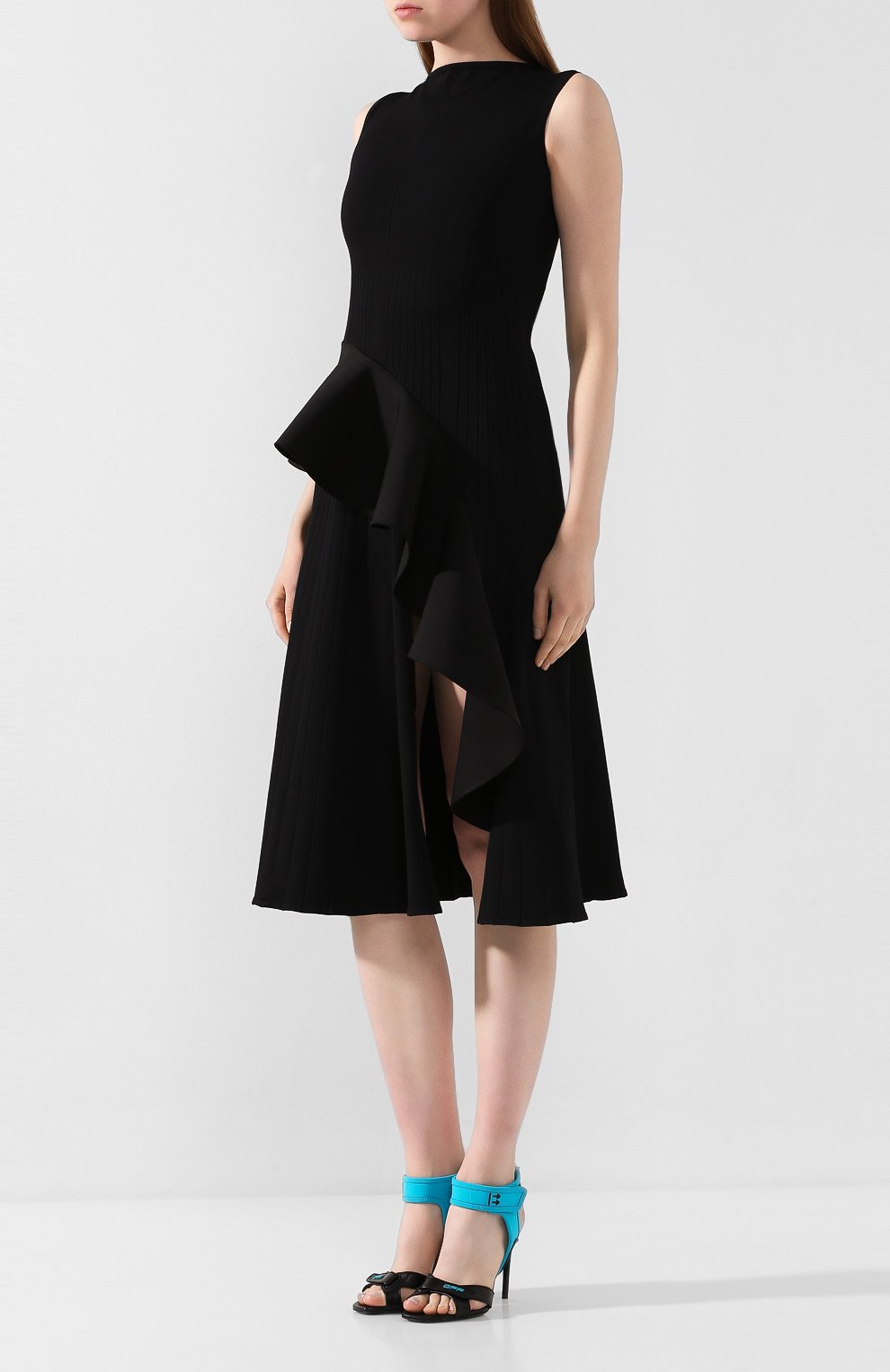 Платье OFF-WHITE черного цвета по цене 222500 руб., арт. 0WHI026S20KNI0011000, фото 3 Платье OFF-WHITE, арт. 0WHI026S20KNI0011000, фото 3