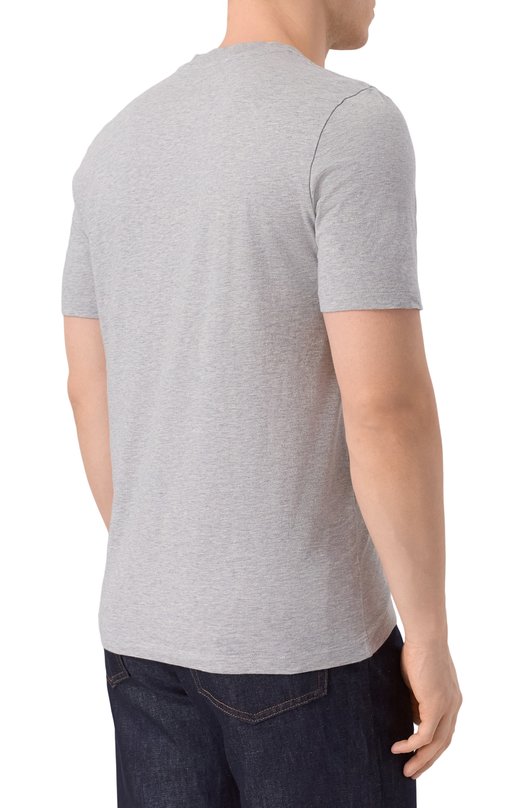 Хлопковая футболка Jacob Cohen JUR_4R002 002 M4530 L1 Серый  JUR_4R002 002 M4530 L1 Фото 4